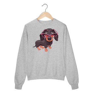 Nome do produto Moletom Blusão Dachshund de Óculos