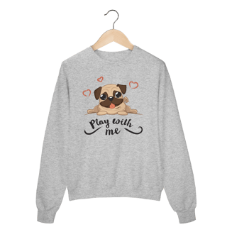 Nome do produto Moletom Blusão Pug Play With Me