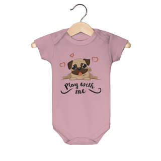 Nome do produto Body Bebê Pug Play With Me