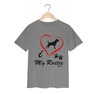 Nome do produto Camiseta Infantil Rottweiler - I Love My Rottie