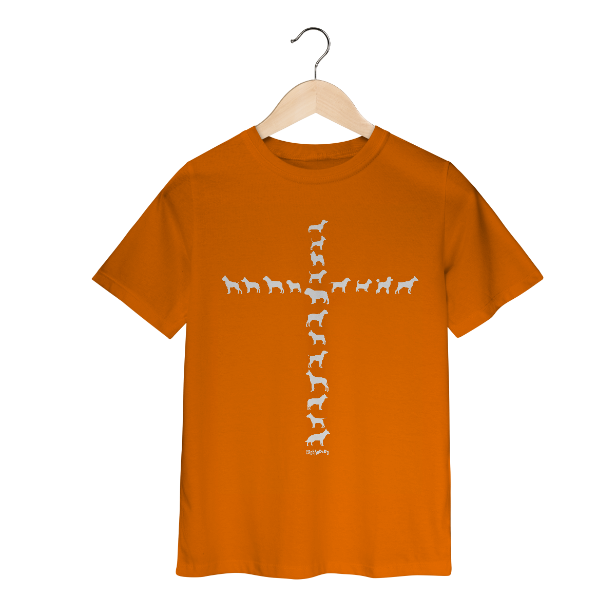 Nome do produto: Camiseta Infantil Cachorro Cruz - Amizade Fiel