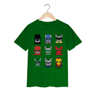 Nome do produto Camiseta Infantil Cachorros Super-Heróis