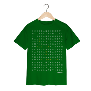 Nome do produto Camiseta Infantil Caça Palavras - Já Adotei um Vira-Lata
