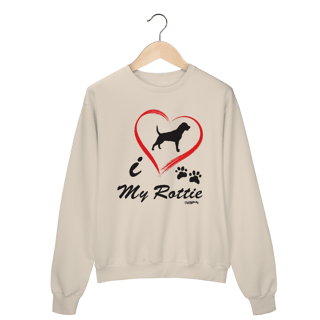 Nome do produto Moletom Blusão Rottweiler - I Love My Rottie