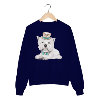 Nome do produto Moletom Blusão West Terrier de Gravata e Chapéu