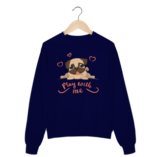Nome do produto Moletom Blusão Pug Play With Me