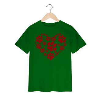Nome do produto Camiseta Infantil Coração - I Love My Dog
