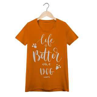 Nome do produto Baby Look Life is Better With a Dog