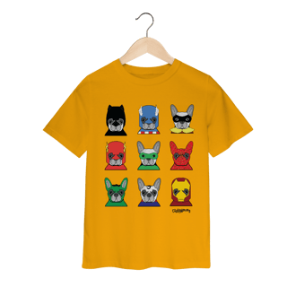 Nome do produto Camiseta Infantil Cachorros Super-Heróis