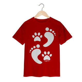 Nome do produto Camiseta Infantil Cachorro Pegadas