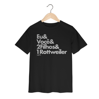 Nome do produto Camiseta Infantil 2 Filhos e 1 Cachorro Rottweiler