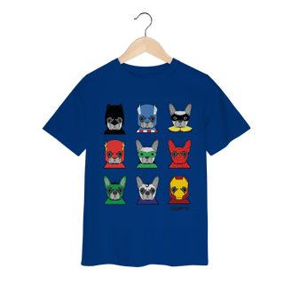 Nome do produto Camiseta Infantil Cachorros Super-Heróis