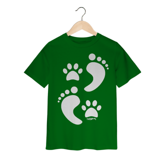 Nome do produto Camiseta Infantil Cachorro Pegadas