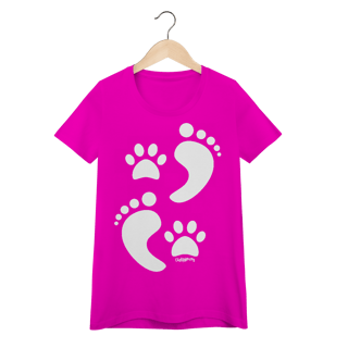 Nome do produto Baby Look Cachorro Pegadas