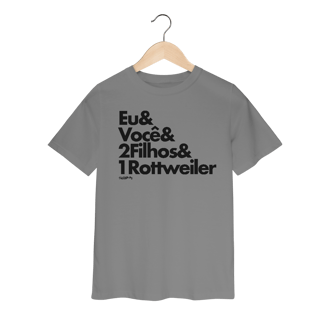 Nome do produto Camiseta Infantil 2 Filhos e 1 Cachorro Rottweiler