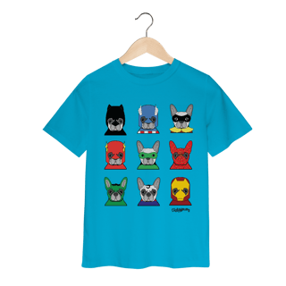 Nome do produto Camiseta Infantil Cachorros Super-Heróis