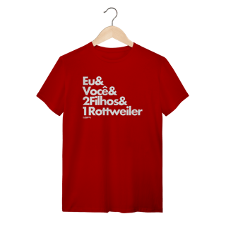Nome do produto Camiseta 2 Filhos e 1 Cachorro Rottweiler