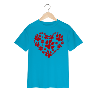 Nome do produto Camiseta Infantil Coração - I Love My Dog
