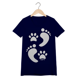 Nome do produto Baby Look Cachorro Pegadas