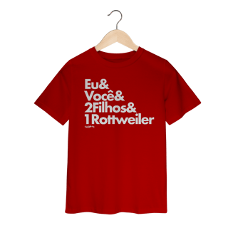 Nome do produto Camiseta Infantil 2 Filhos e 1 Cachorro Rottweiler
