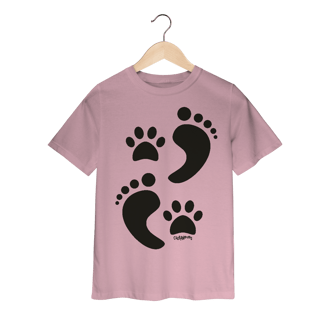 Nome do produto Camiseta Infantil Cachorro Pegadas