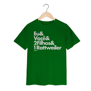 Nome do produto Camiseta Infantil 2 Filhos e 1 Cachorro Rottweiler