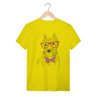 Nome do produto Camiseta Schnauzer de Óculos e Gravatinha
