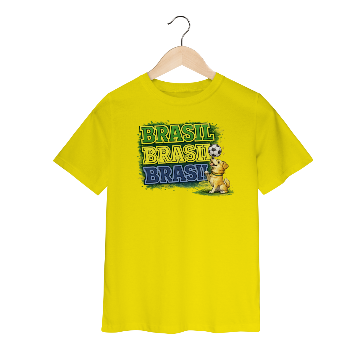 Nome do produto: Camiseta Infantil Vira-Lata Caramelo Brasil