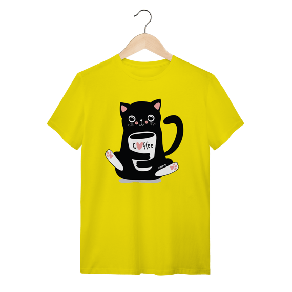 Camiseta Gato Preto Café