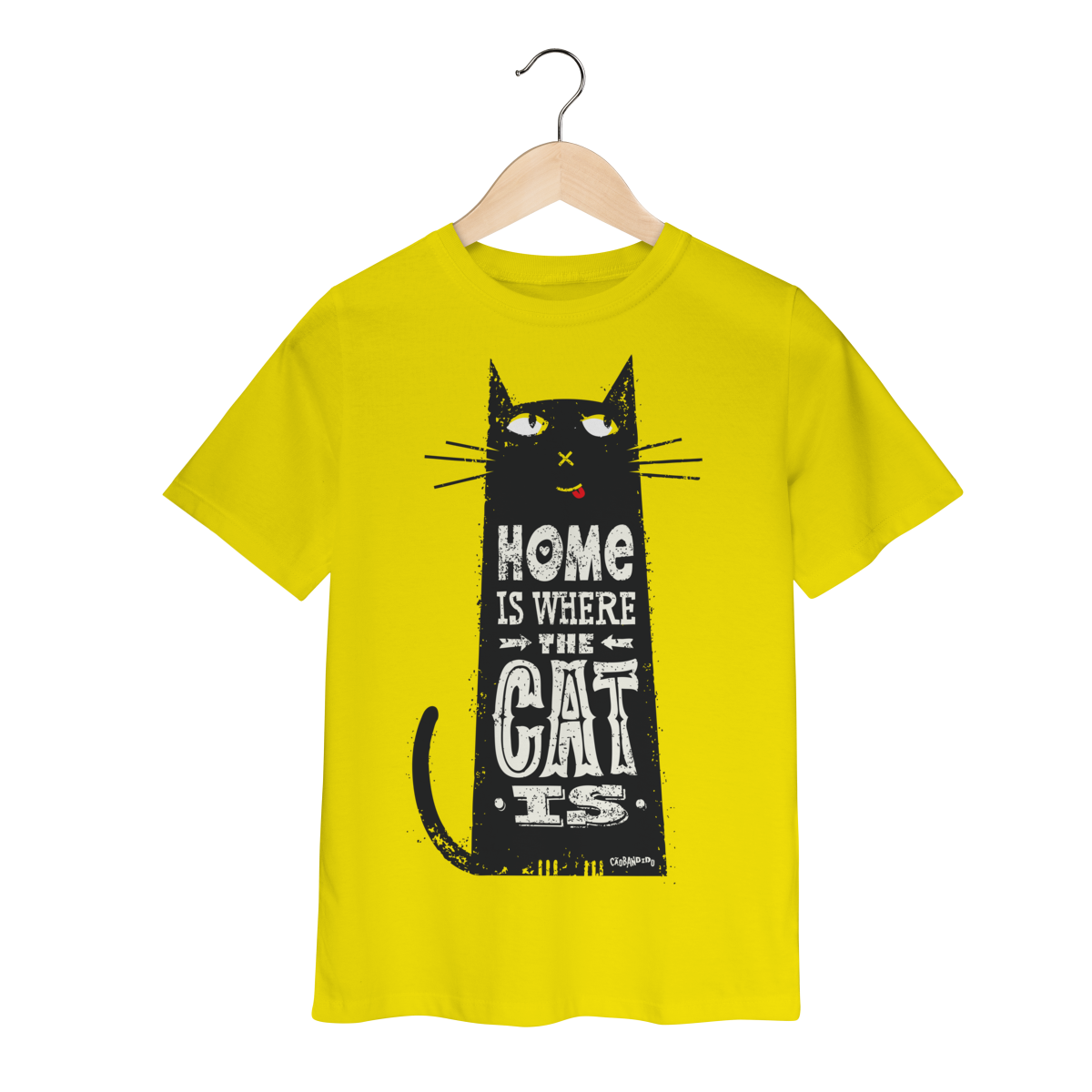 Nome do produto: Camiseta Infantil Home Is Where The Cat Is