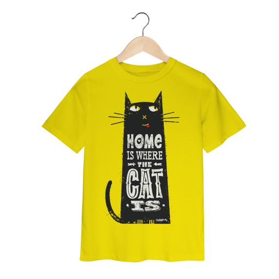 Camiseta Infantil Home Is Where The Cat Is