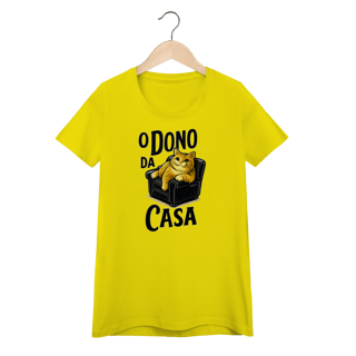 Nome do produto Baby Look Infantil Gato - O Dono da Casa