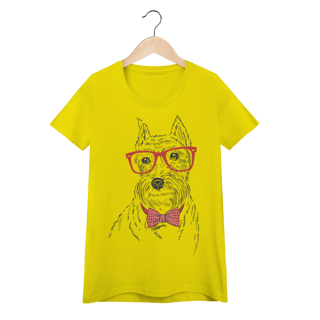 Nome do produto Baby Look Schnauzer de Óculos e Gravatinha