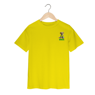 Nome do produto Camiseta Infantil Brasil Cachorrinho Futebol