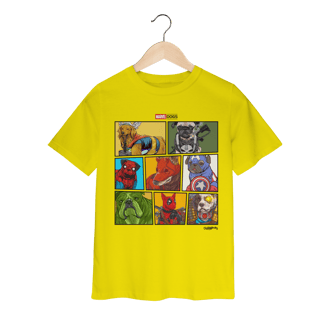 Nome do produto Camiseta Infantil Marvel Dogs Super Heróis