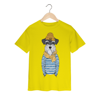 Nome do produto Camiseta Infantil Schnauzer Marinheiro