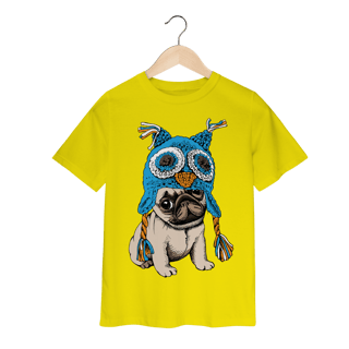Nome do produto Camiseta Infantil Pug Coruja