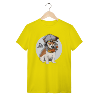Nome do produto Camiseta Jack Russell de Óculos e Cachecol