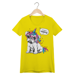 Nome do produto Baby Look Bulldog Francês Unicórnio - I am So Magical