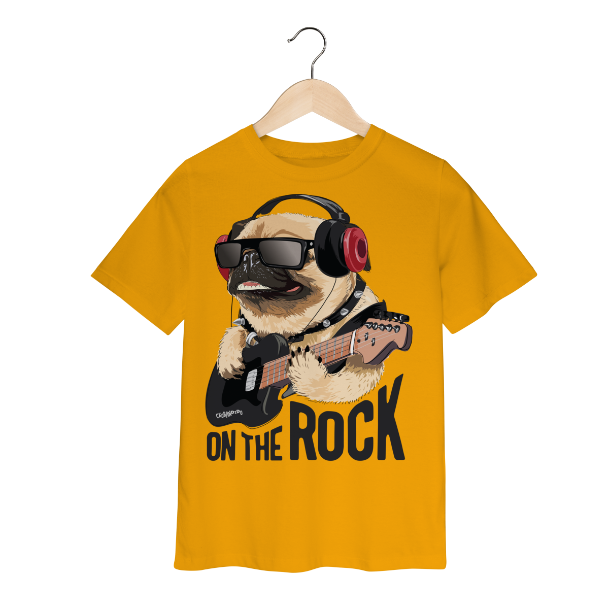 Camiseta Infantil Pug On The Rock