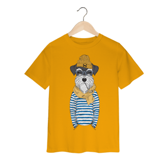 Nome do produto Camiseta Infantil Schnauzer Marinheiro