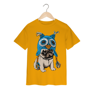 Nome do produto Camiseta Infantil Pug Coruja