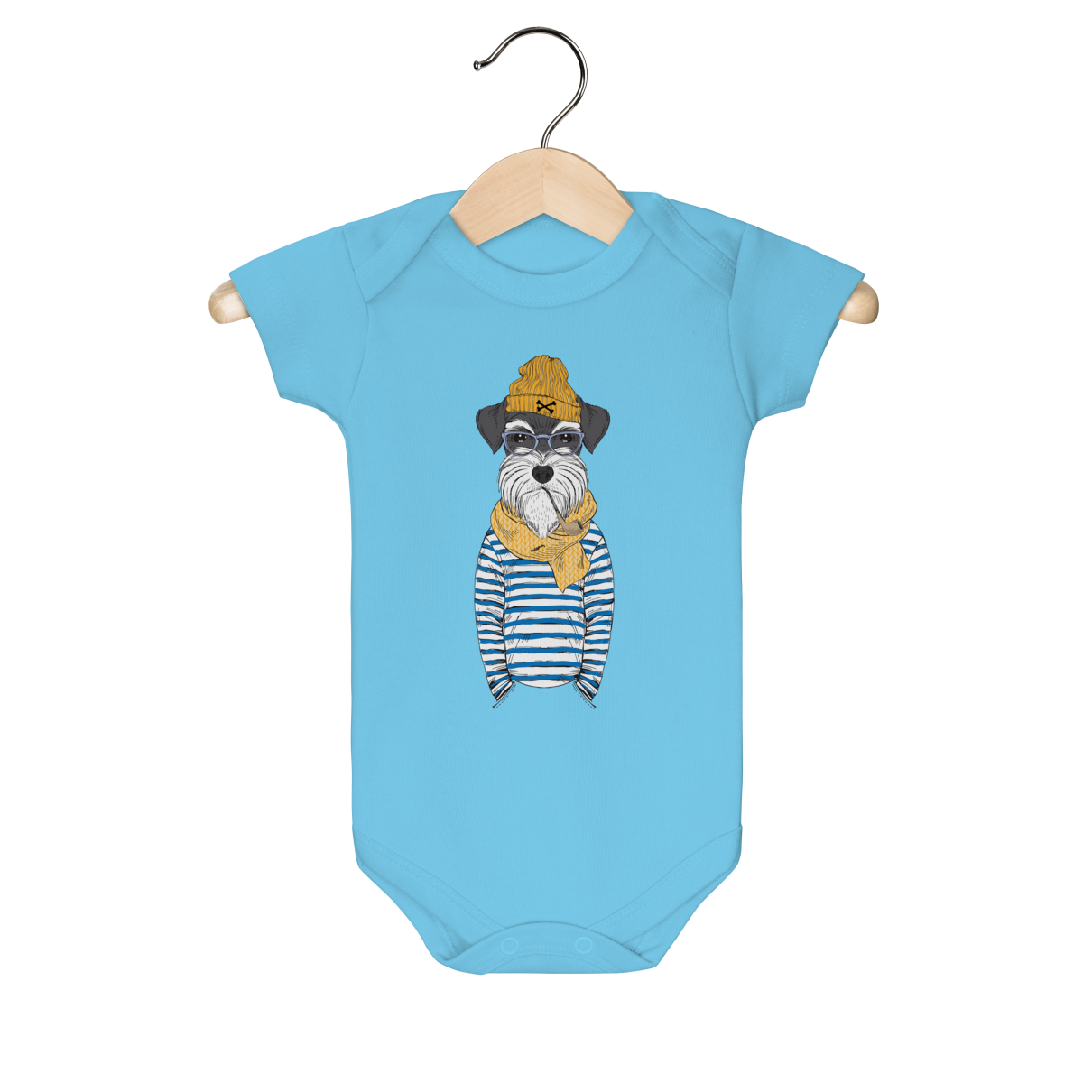Body Bebê Schnauzer Marinheiro