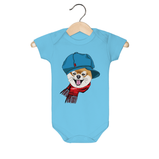 Nome do produto Body Bebê Spitz Alemão de Boina e Cachecol