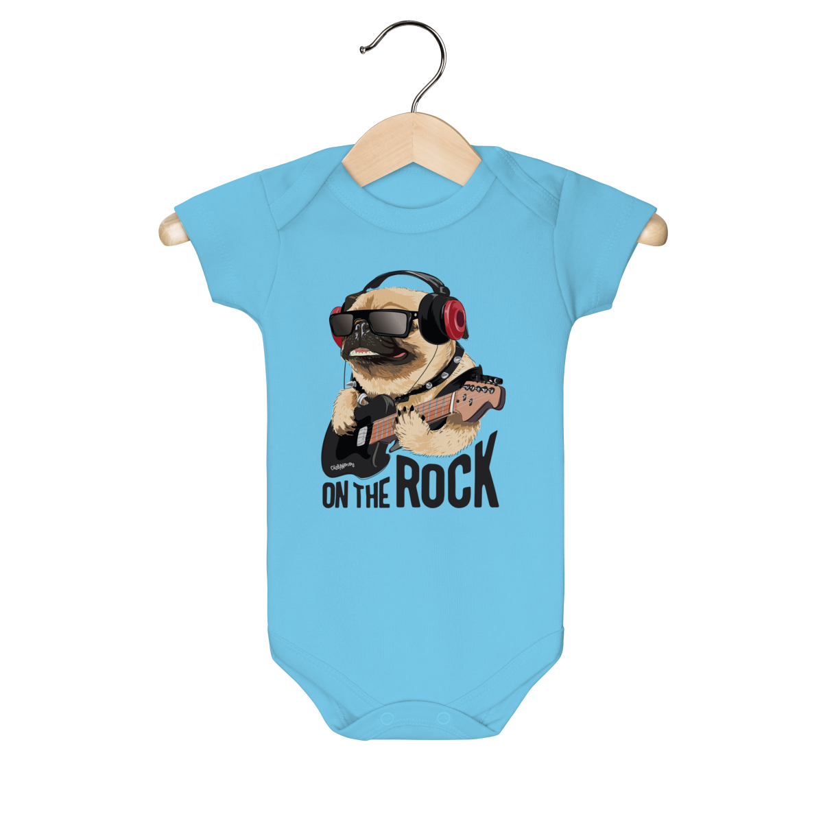 Body Bebê Pug On The Rock
