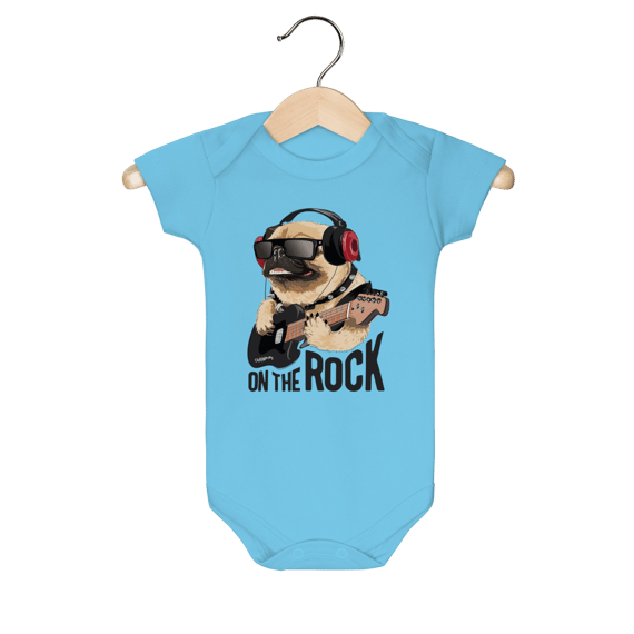Body Bebê Pug On The Rock