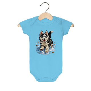 Nome do produto Body Bebê Husky Siberiano Correndo na Neve