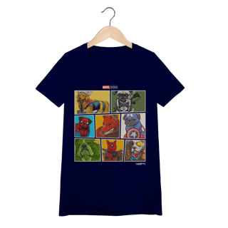 Nome do produto Baby Look Marvel Dogs Super Heróis