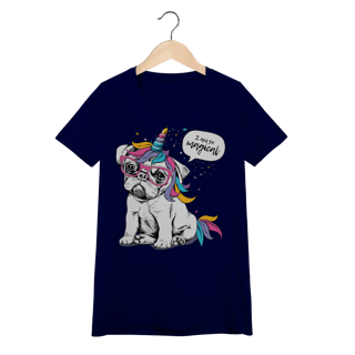 Nome do produto Baby Look Bulldog Francês Unicórnio - I am So Magical