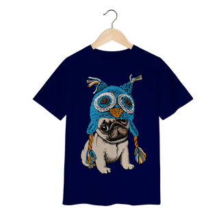 Nome do produto Camiseta Infantil Pug Coruja
